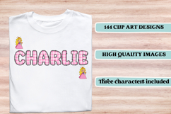 Princess Alphabet png clipart, princess letters doodle Product Image 6