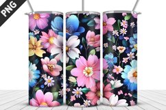 Flowers Tumbler Wrap | Sublimation Design | Tumbler PNG Product Image 1