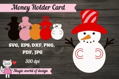Christmas Snowman Money Holder SVG Product Image 2