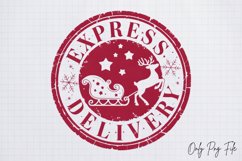 Christmas Post Stamps Express delivery PNG Product Image 1