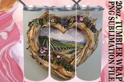 Rustic Retreat: Wooden Heart Sublimation Product Image 1