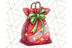 Santa Sleigh Ride Clipart PNG, Flying Reindeer Christmas Art Product Image 4