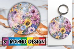 Floral Harmony: Round Sublimation Patterns Showcase Product Image 1