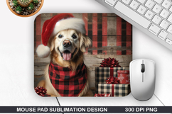 Dog Mouse Pad Sublimation, Christmas Mouse Pad PNG Product Image 1
