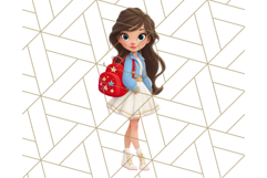 Patriotic Fashion Girl Clipart PNG for 4th of July Product Image 4