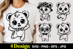 Adorable Panda Baby SVG PNG Product Image 1