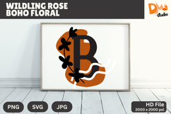 Wildling Rose Boho Floral Monogram Product Image 1