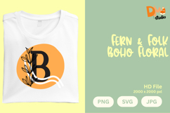 Fern &amp; Folk Boho Floral Monogram Product Image 1