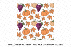 Halloween Pumpkin Pattern Png | Sublimation | Digital Paper Product Image 1