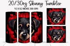 Valentine Dog - Tumbler Sublimation Design Product Image 1