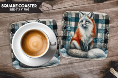 Cute Animals Square Coaster PNG Bundle, Digital Coaster Set Product Image 10