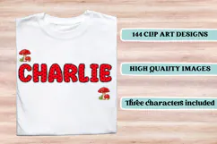 Alice in Wonderland Alphabet png, wonderland letters doodle Product Image 6