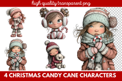 Christmas Candy Cane Characters Clipart Product Image 1