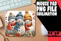 Christmas Gingerbread Mouse Pad Winter Pattern Product Image 1