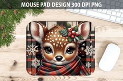 Christmas Reindeer Mouse Pad Sublimation - Animal PNG Design Product Image 1