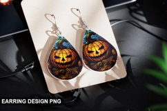 Halloween Stained Glass Pumpkin Earring Design Product Image 1