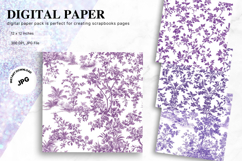 Chinoiserie Floral Pattern Background Vintage Digital Paper Product Image 1