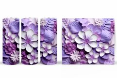 3D Flowers Tumbler Design. Flowers Tumbler Sublimation Product Image 2
