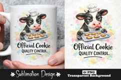 Official Cookie Quality Control Funny Baking Cow Sublimation Product Image 1