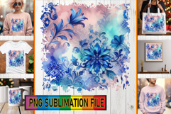 LUMINOUS TSHIRT Designs PNG, Watercolor Pattern Product Image 1