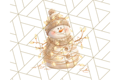 Pastel Snowman Clipart PNG, Cute Soft Winter Graphics Product Image 4