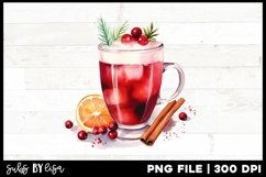 Coffee Sublimation design Latte Christmas Watercolor Product Image 3