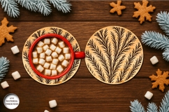 Frost Pattern Coffee Coaster Laser Cut | Drink Coaster | SVG Product Image 1