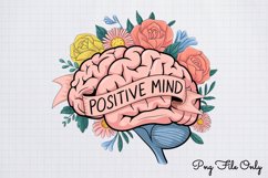 Positive amp Optimistic Sublimation Quote PNG Product Image 1