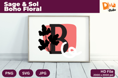 Sage &amp; Sol Boho Floral Monogram Product Image 1
