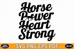 Horse Power Heart Strong SVG Design | SVG Cut files Product Image 1