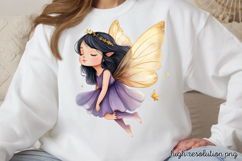 Magical Cute Garden Fairies Clipart PNG Product Image 1