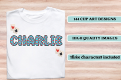 Alice in Wonderland Digital Papers, Alice doodle letters Product Image 7