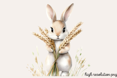 Boho Dusty Blue Easter Clipart PNG Product Image 1