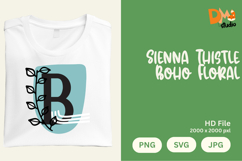 Sienna Thistle Boho Floral Monogram Product Image 1