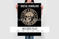 Just a Skull with Big Ideas SVG | Funny Skull, Sarcastic Svg Product Image 3