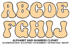 Polka Dots Alphabet Letters &amp; Numbers Clipart PNG 300DPI Product Image 2