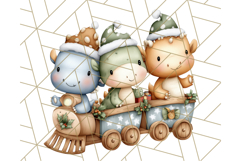 Christmas Dinosaur Party Png, Dino Clipart PNG Product Image 4