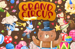 Watercolor Cute Circus Animals Product Image 1
