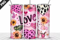 Lovely Hearts Tumbler Design | Valentine's Day Tumbler Wrap Product Image 5