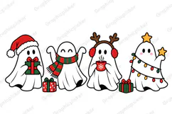 Christmas Ghost PNG, Funny Christmas PNG, Christmas PNG Product Image 1