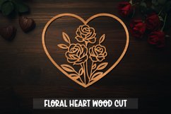 Wood Cut Valentine Heart SVG I Paper Cut Valentine Heart SVG Product Image 1