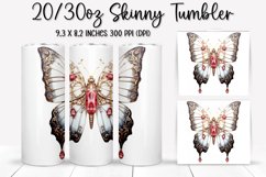 Bejeweled Butterfly Tumbler Design - Sublimation PNG Design Product Image 1