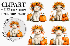 Whimsical Autumn Farm Clipart Watercolor PNG Product Image 1