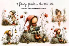 Fairy Garden Clipart PNG Product Image 1