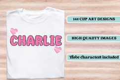 Valentine Alphabet Clip Art, valentines day letters doodle Product Image 6