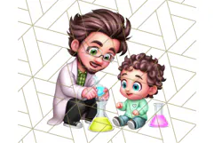 Father's Day Clipart PNG, Funny Dad Cartoon Clip Art Product Image 4