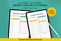 Ultimate Daily &amp; Weekly Planner Template Minimalist Canva Product Image 1