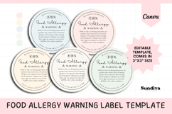 Food Allergy Warning Label Canva Template 2 Product Image 1