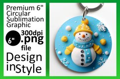 Jolly Snowman Round Design 3D Product Image 1