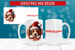Merry Christmas dog mug sublimation | 3d christmas mug wrap Product Image 1